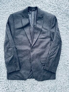 Mens Lauren Ralph Lauren Charcoal Gray Two-Button Blazer 38R